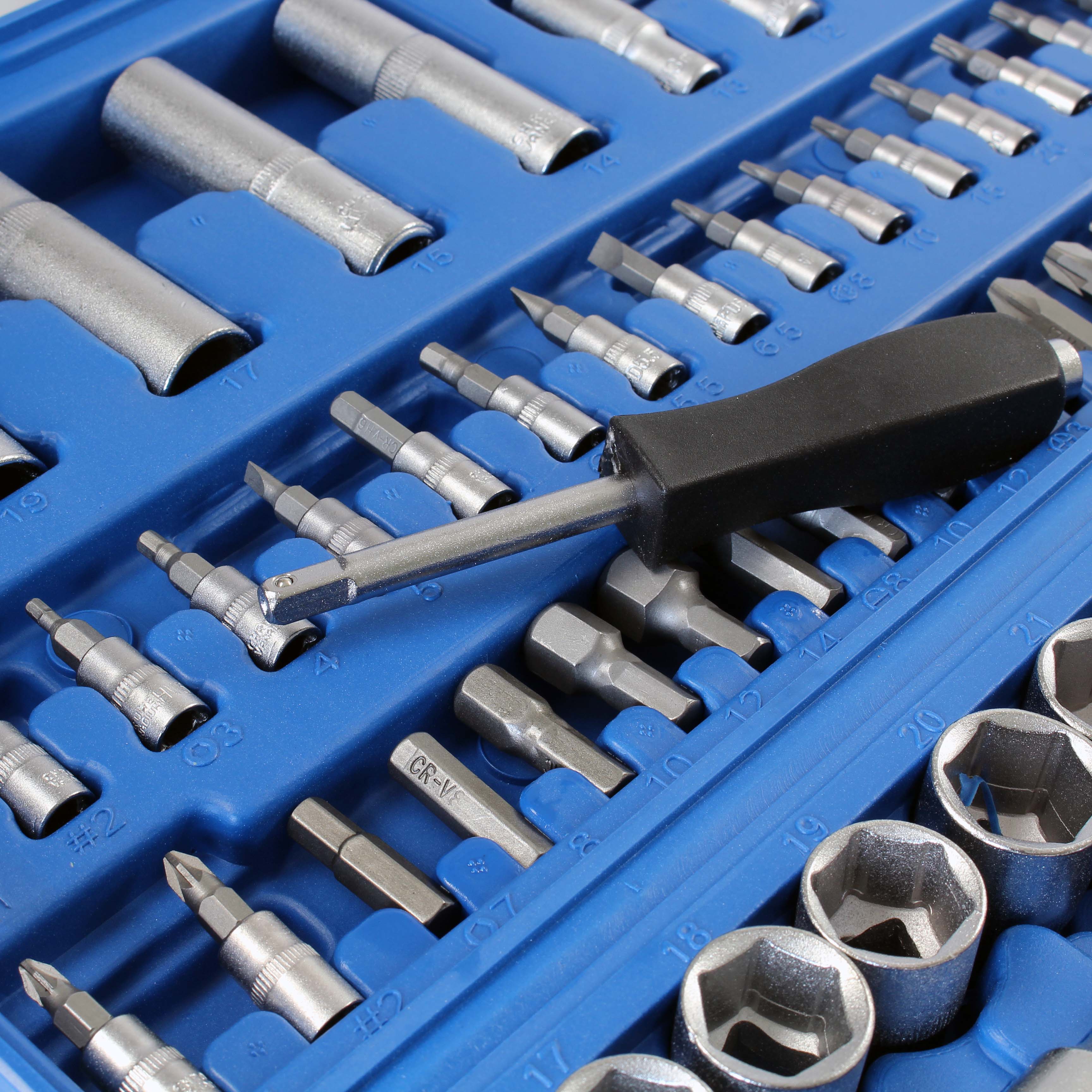 Jeu de clés à douilles 108 pcs. Coffret à cliquet Entraînement 1/2