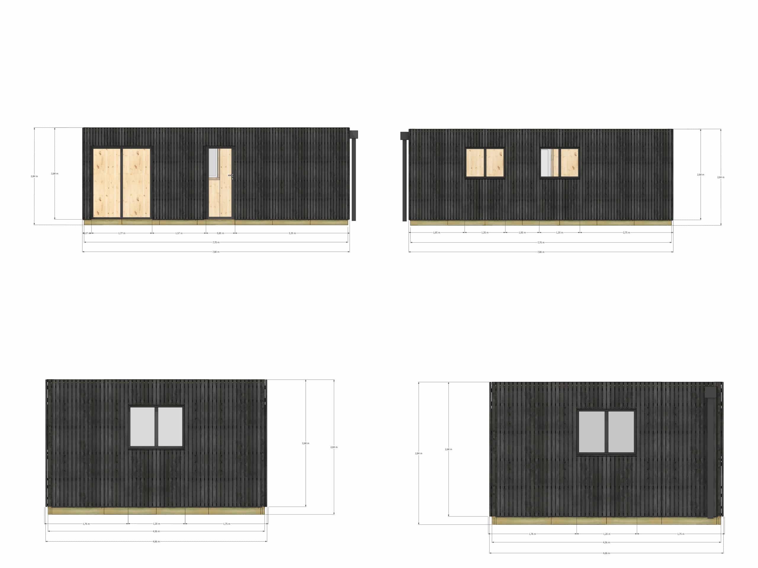 Studio de jardin Airbnb en bois 7,7 x 4,6 x 2,7 m avec plancher isolé - 4
