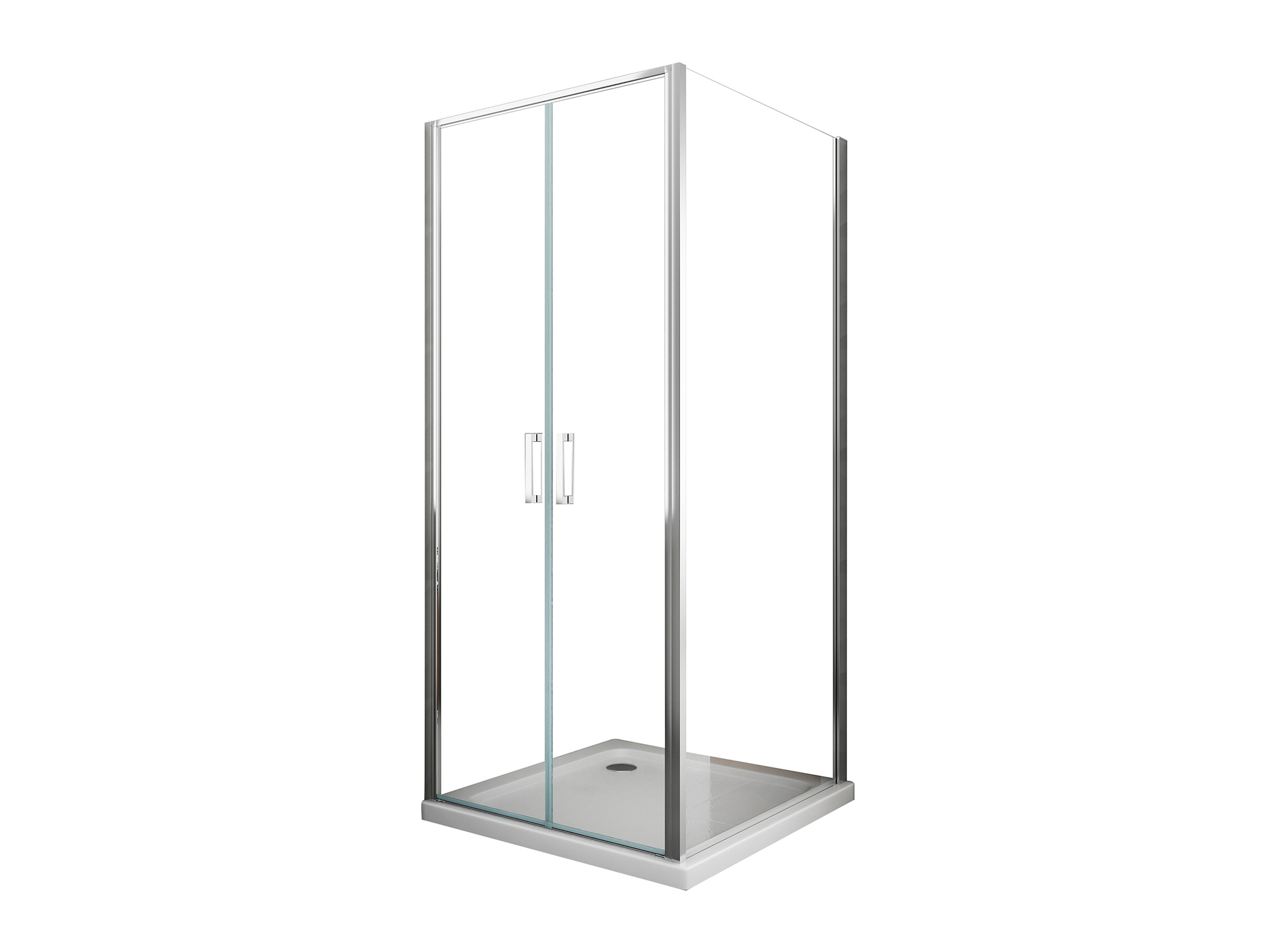 NALA Box doccia angolare parete fissa e porta battente tipo saloon vetro 6 mm reversibile MISURA 67,5-70 ANTA FISSA + PORTE 87-90 - 6