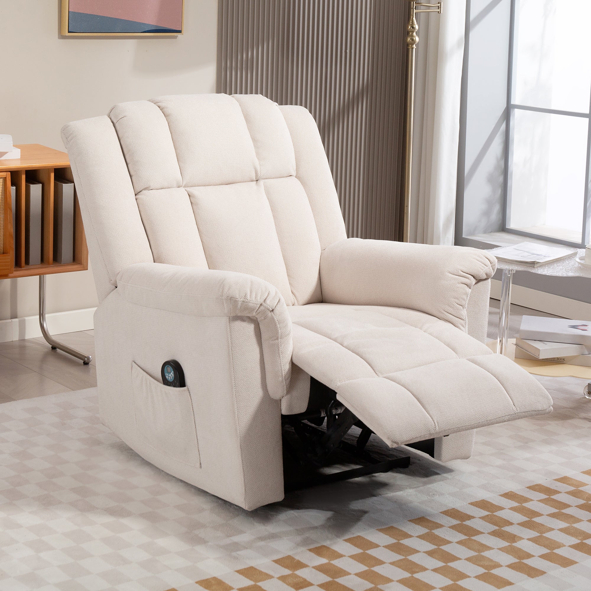 Fauteuil relax massant tissu chenille HOMCOM - 9