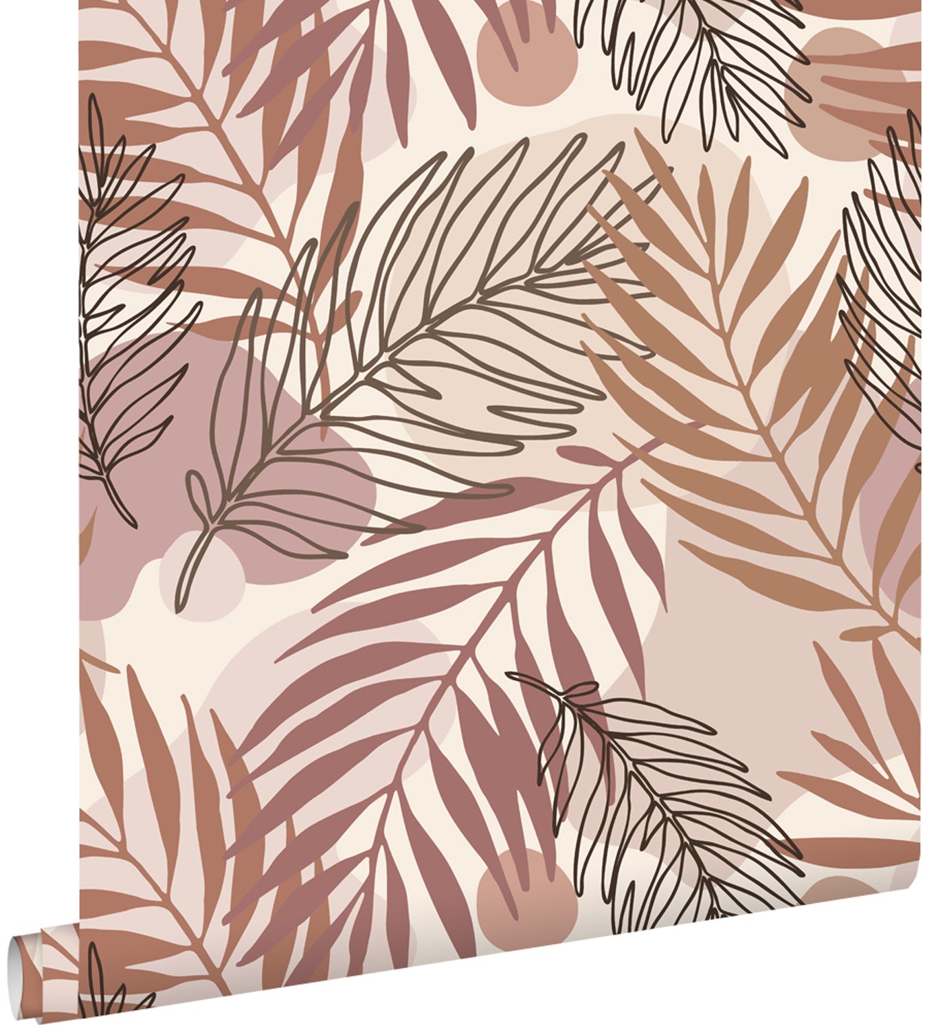 Tapeta przejrzeć beżowymIstarego różu - 50 x 900 cm - ESTAHOME