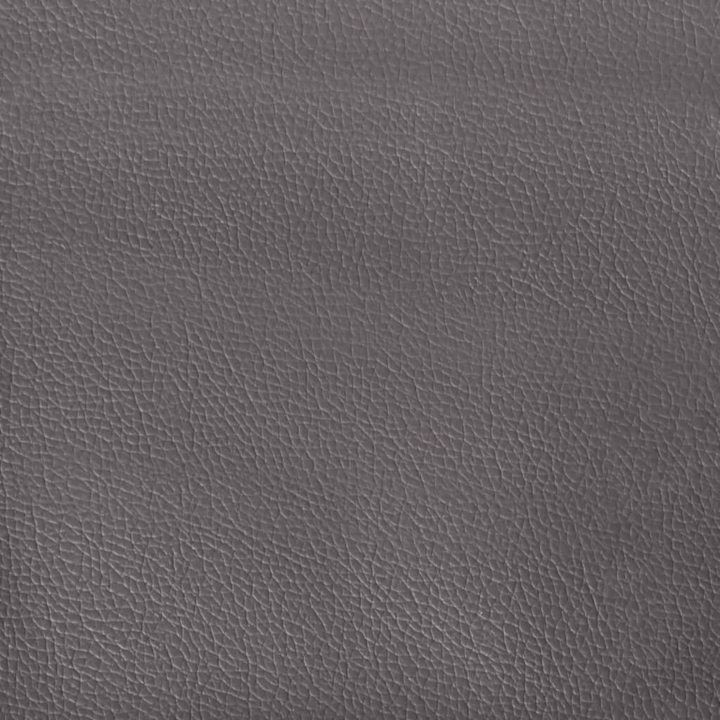 Cadre de lit sans matelas gris en similicuir, pour la chambre, 100 × 200 cm - 8