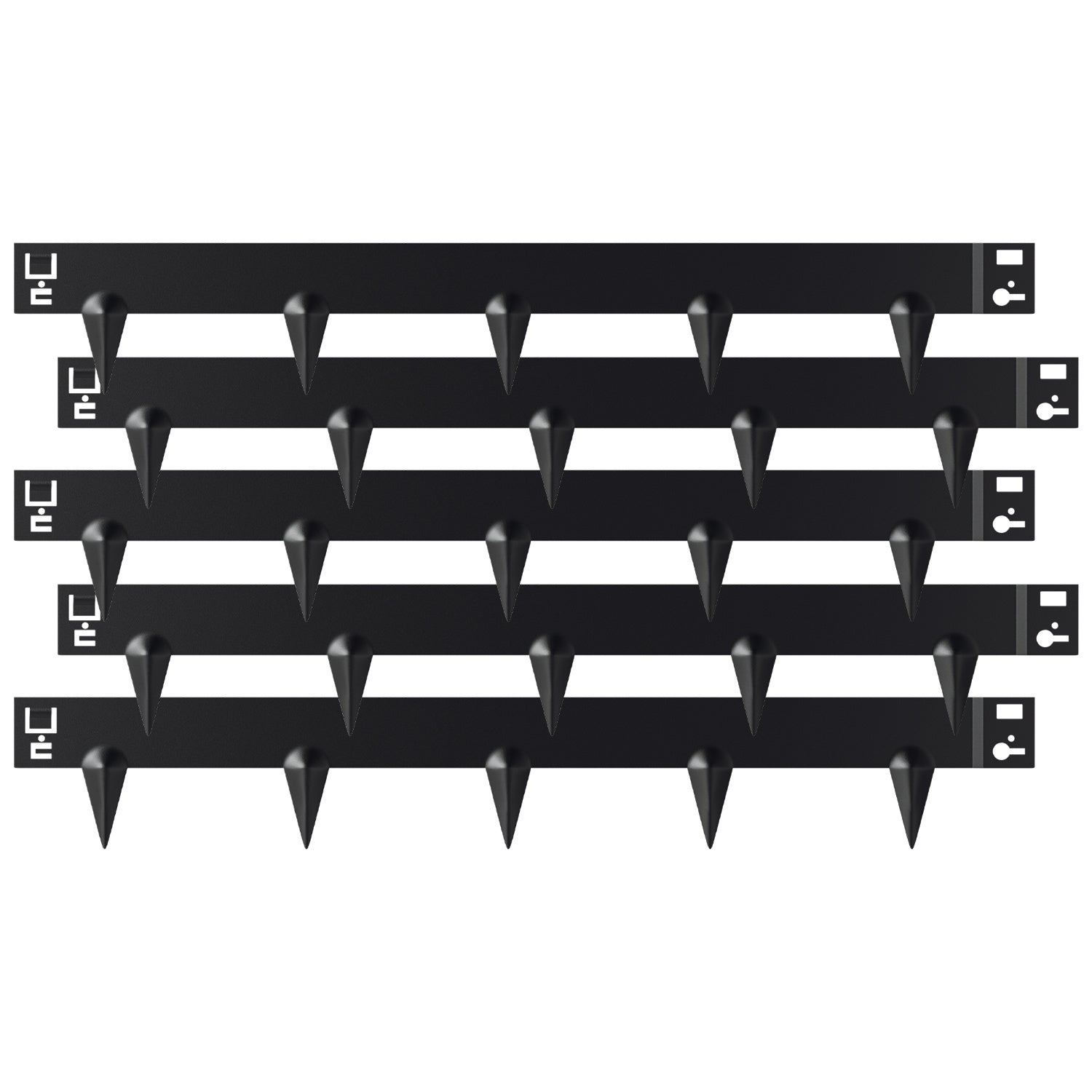 Obrzeże ogrodowe, metalowe, do trawnika, łatwe w montażu, do ogrodu, czarne, 100 x 15 cm, 50 m