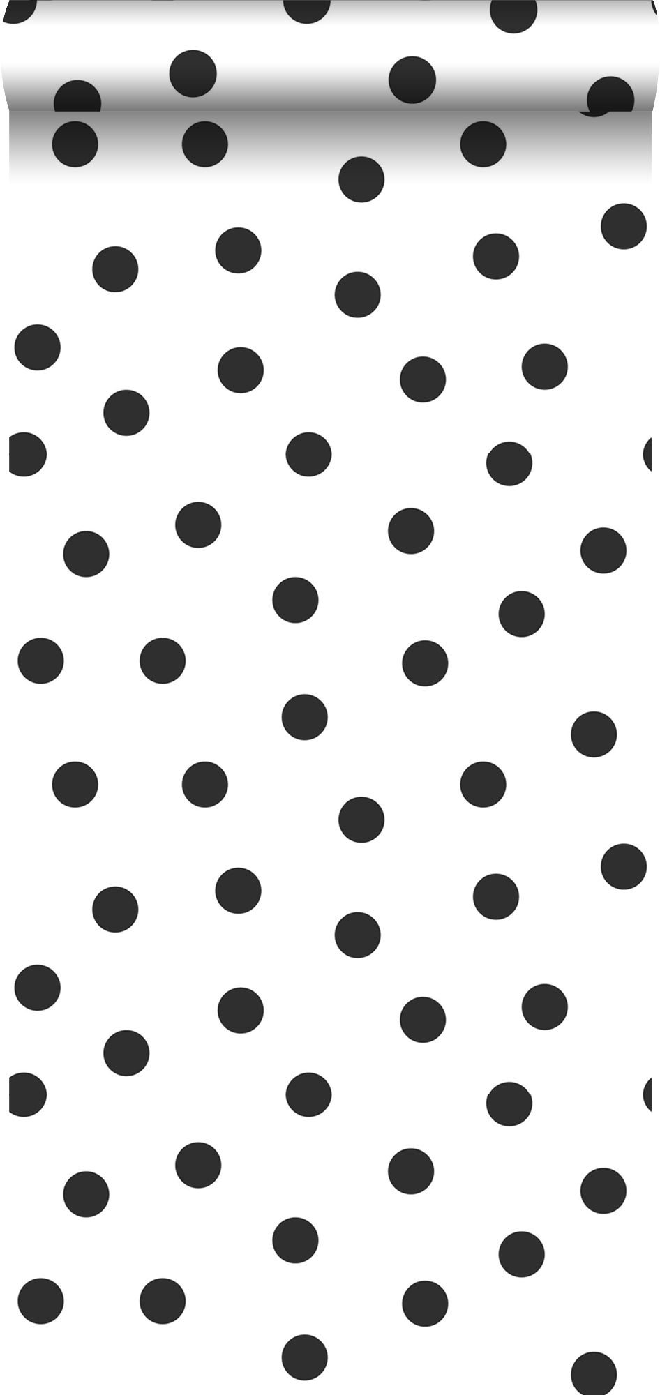 Tapeta kropki czarno-białym - 53 cm x 10.05 m - ORIGIN