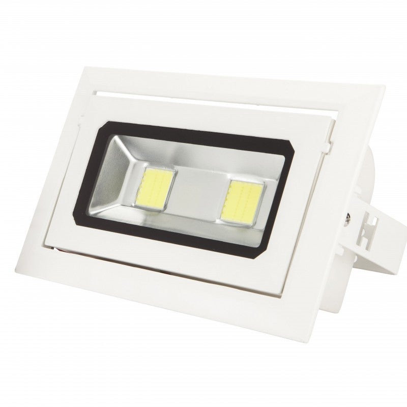 Spot Downlight Led 40w 3370lm 3000ºk Rectangulaire Inclinable 40 000h Wr Rectbas 40w Ww 9578