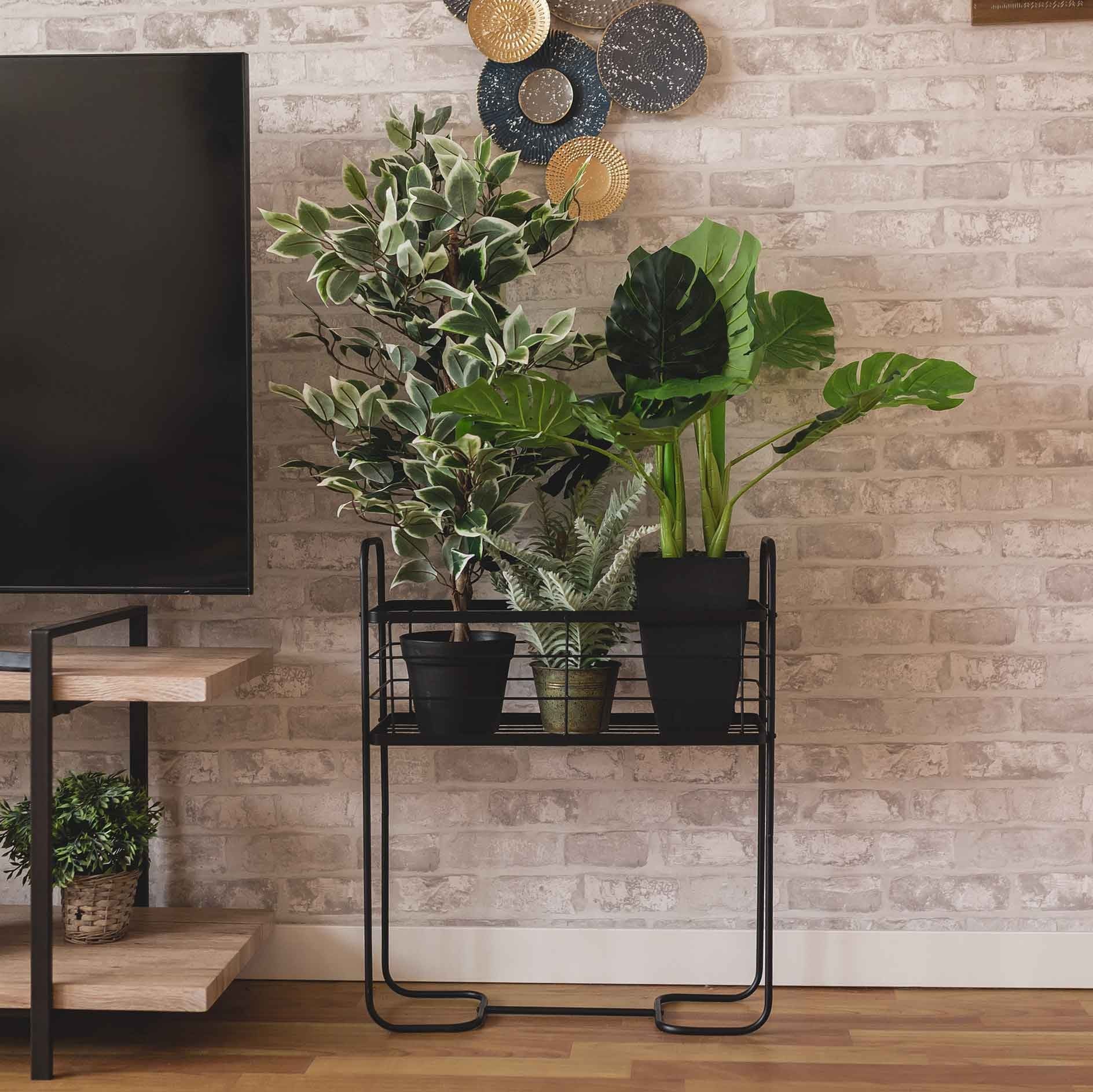 Plante artificielle - pot en ciment - H70 cm - Atmosphera créateur d'intérieur - 5