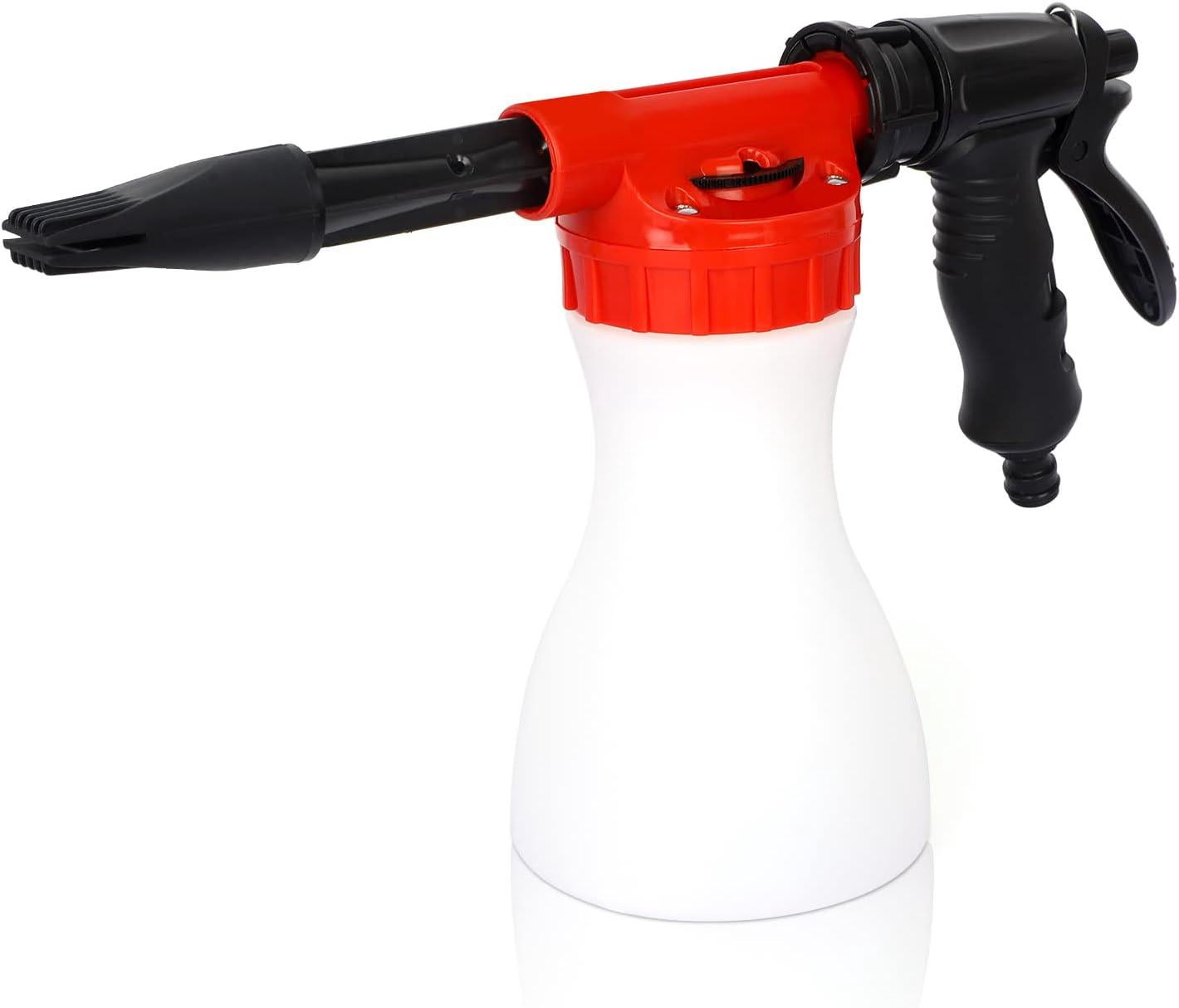 Pistolet do piany Ineasicer, pistolet natryskowy z regulacją, 900 ml, podłącza się do uniwersalnego węża ogrodowego, odpowiedni do samochodu