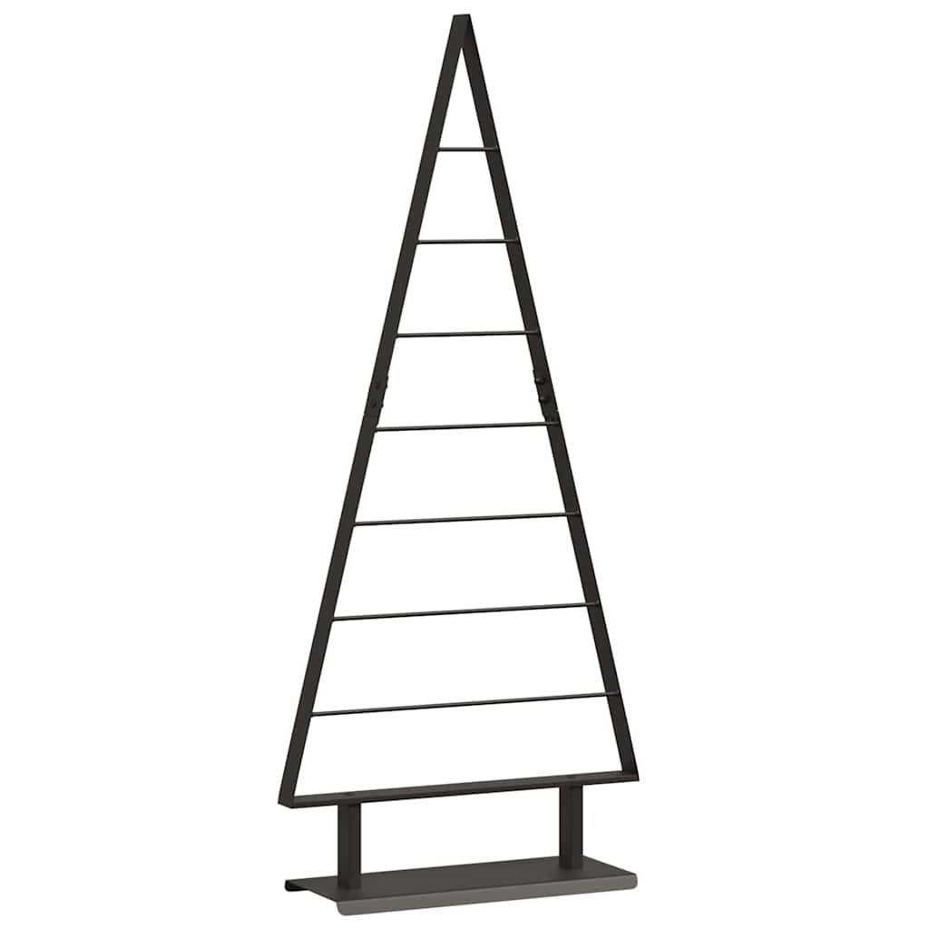 Metalowa choinka świąteczna z podstawą Czarny 125 cm Stal