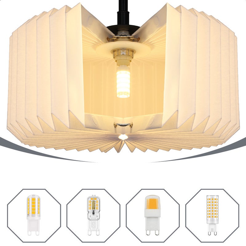 NETTLIFE Lampa wisząca do jadalni, lampa wisząca vintage, lampa wisząca do salonu, lampa do jadalni, 1 płomień, biała - 6