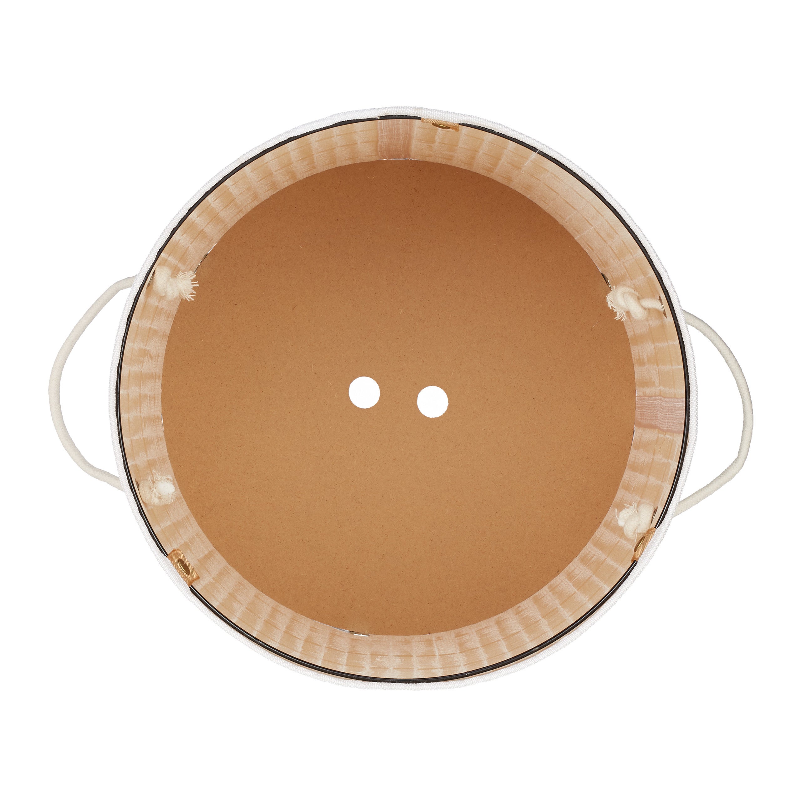 Panier à linge bambou, lot de 2, pliable, Corbeille à linge ronde, 65 L, Sac à linge, Ø 40 cm, blanc - 8