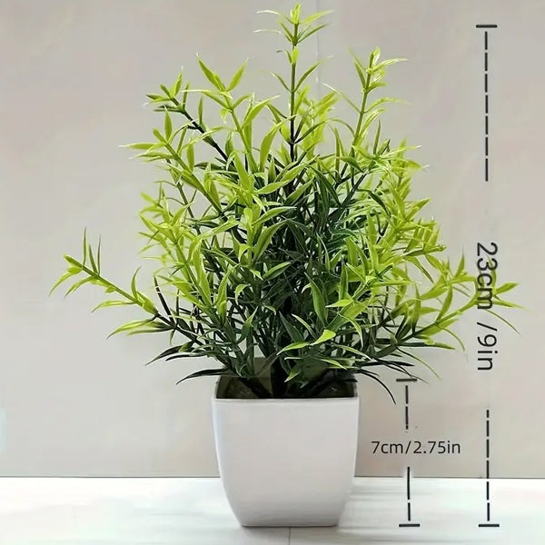 6Pcs Plantas artificiais de lavanda em vasos - Decoração de mesa/mesa com recipiente, plantas verdes de plástico duráveis, sem manutenção - 4