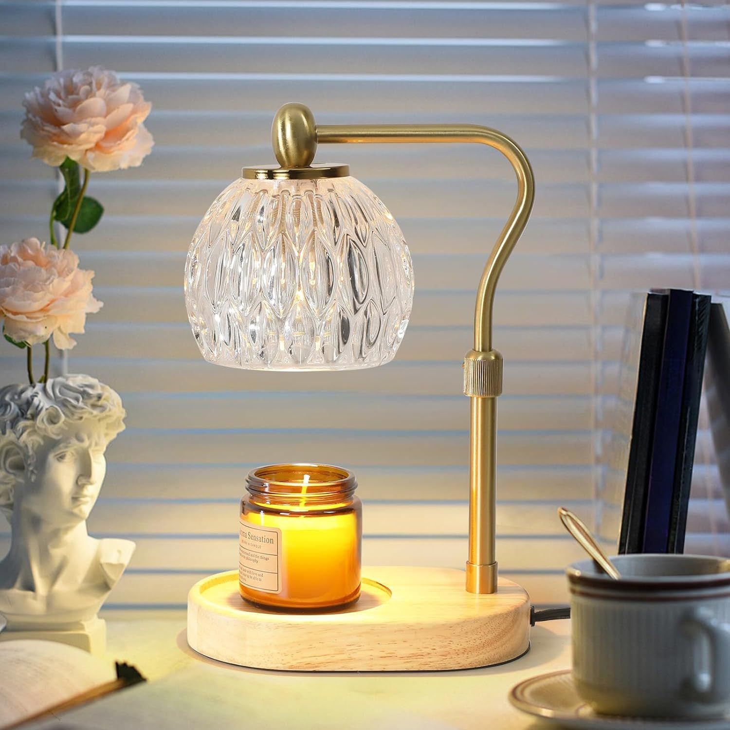 Lampa do Aromaterapii/Oświetlenie Ambientowe - Timer/Ściemniacz - Prezent w Stylu Vintage, Lampka Nocna, Lampa Stołowa