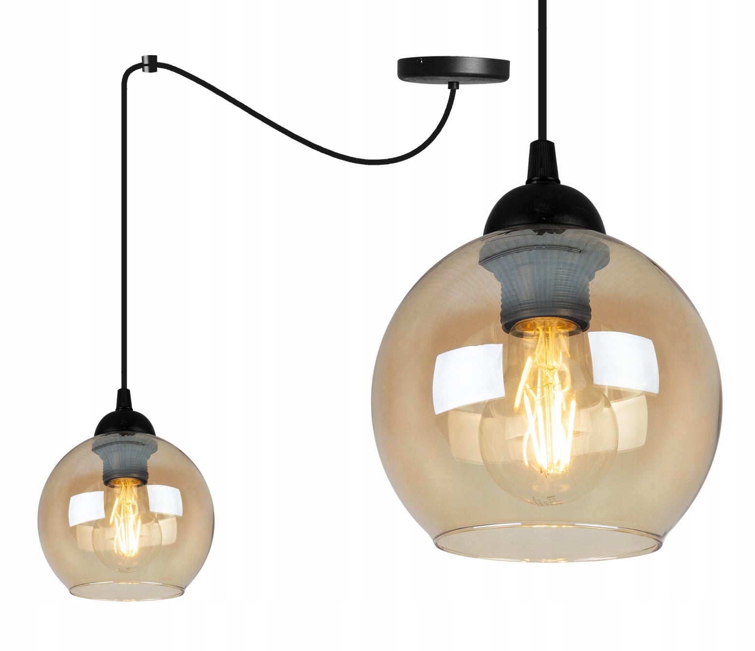 Lampa sufitowa wisząca Spider Haga classy 1xE27 abażur kula miodowa Light Home LH