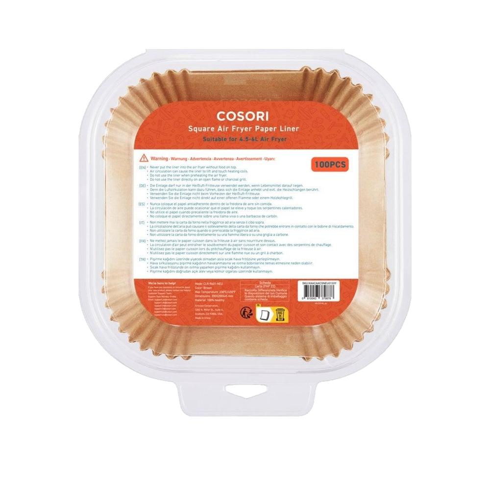 COSORI - Papeles desechables para freidora de aire Cosori Chef Edition 100 unidades - 2