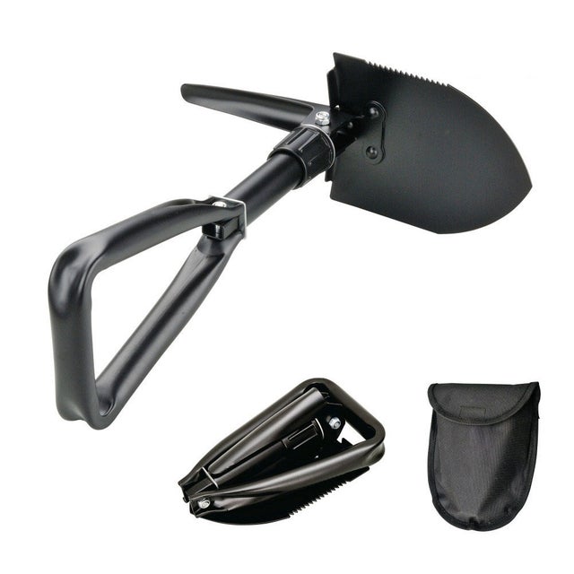 Pelle pliante portable en acier à haute teneur en carbone, légère, outil de creusage pour le camping et la randonnée 46,5 cm