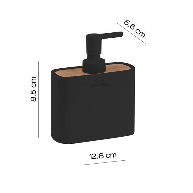 Gedy G-Dafne – Portasapone In Bambù Naturale, Color Noce, Con Scolo, Dimensioni 14x8 Cm, Design Italiano, Garanzia 2 Anni