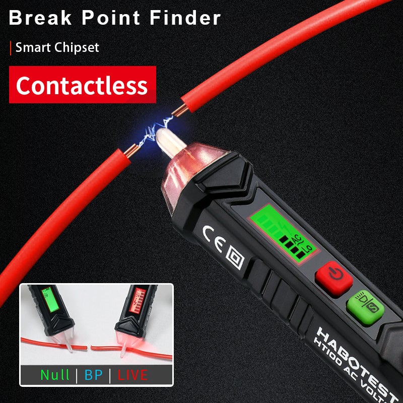 Testeur De Tension Sans Contact Crayon AVD06 - Détecteur Phase 12V-1000V Avec LED - Neuf