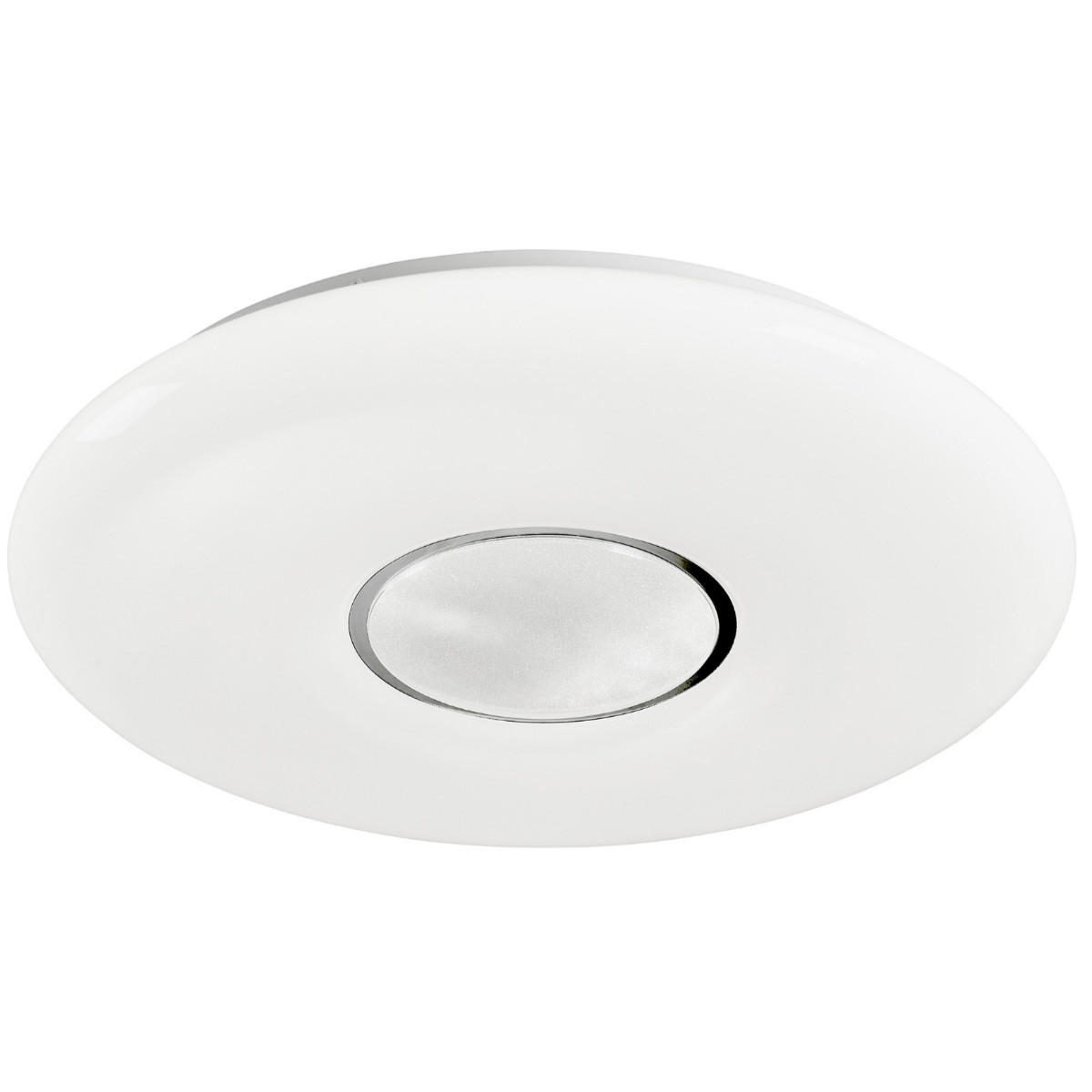 Plafon Lyra okrągły biały chromowany LED 72W 3000K-6500K 4320lm z pilotem wym: 8,5 x 51 cm IP20 tworzywo sztuczne Polux