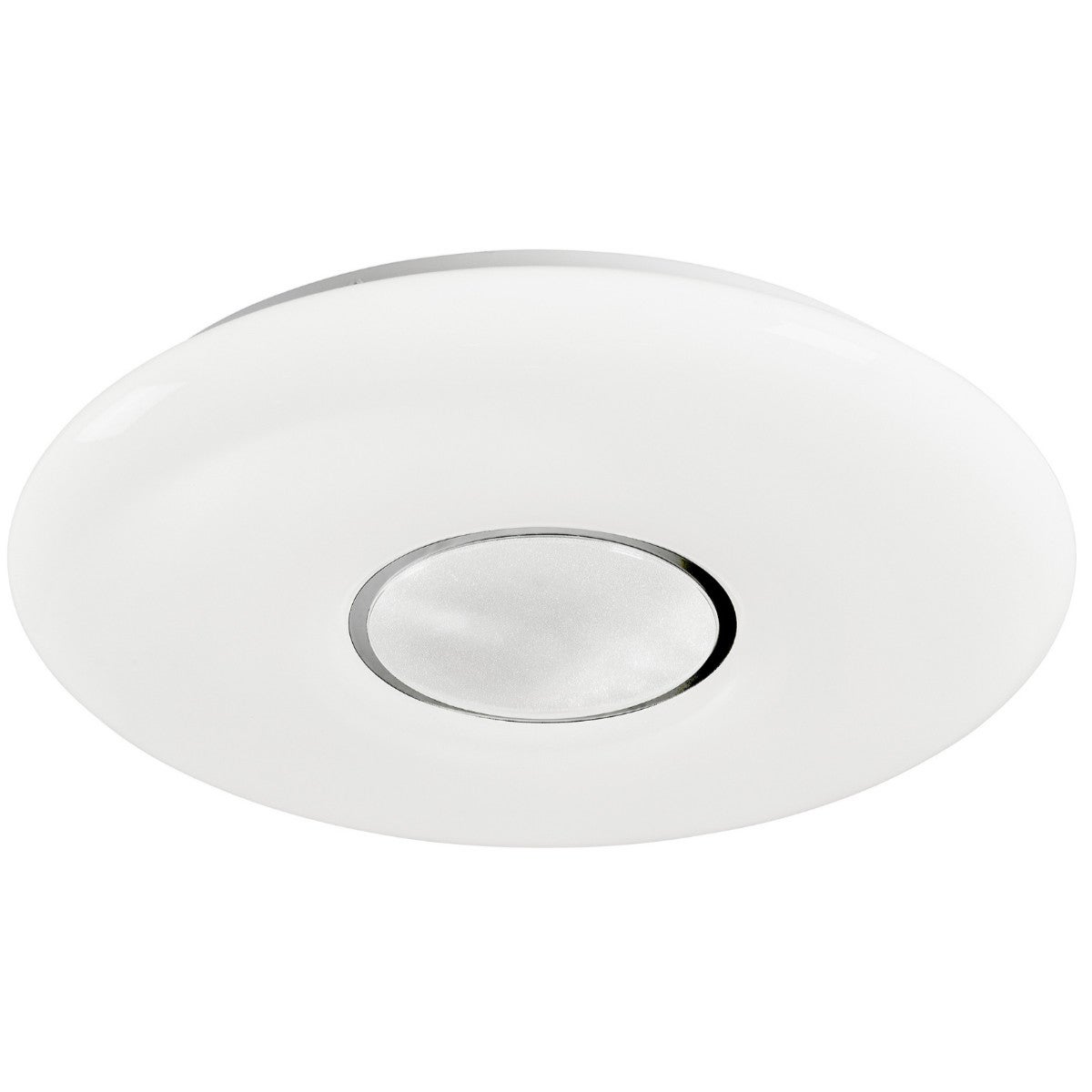 Plafon Lyra okrągły biały chromowany LED 72W 3000K-6500K 4320lm z pilotem wym: 8,5 x 51 cm IP20 tworzywo sztuczne Polux