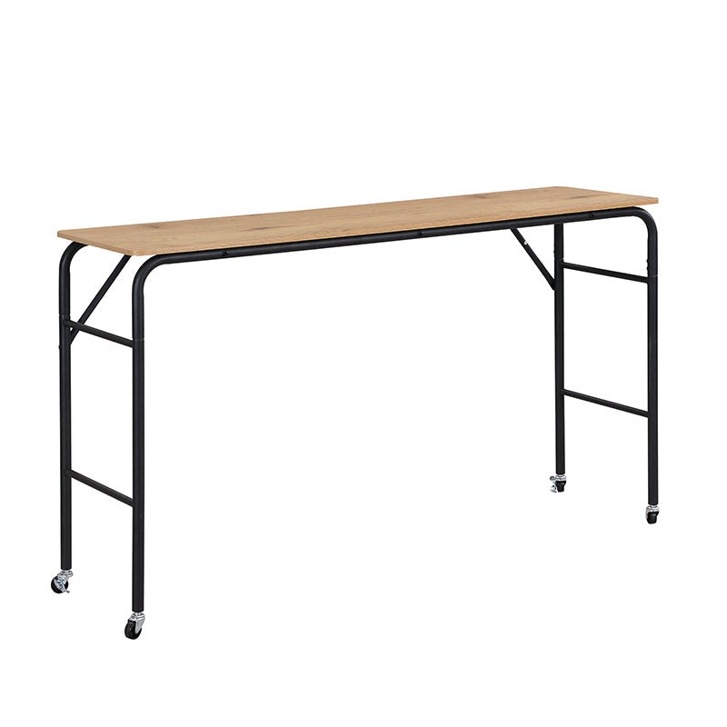 Lit en métal noir avec table, portemanteau vertical et armoires de rangement - 5