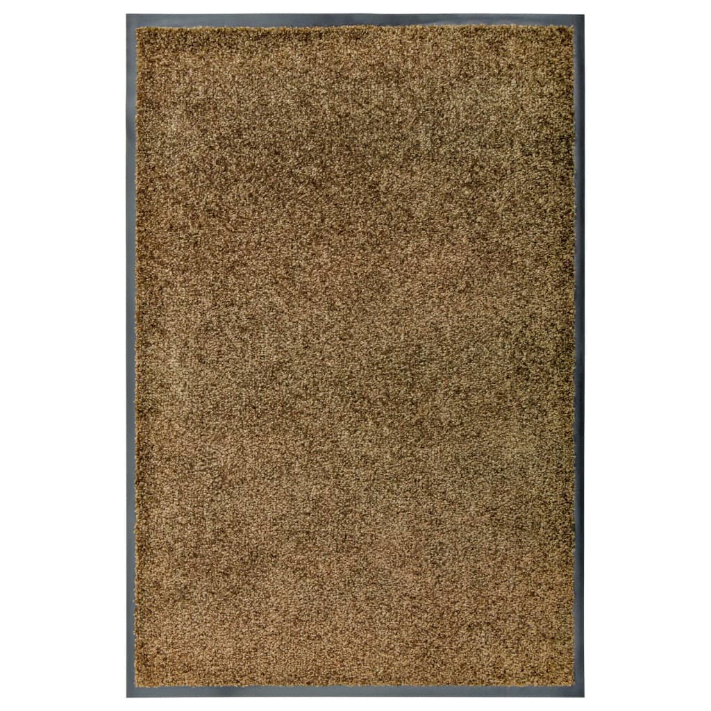 Zerbino Interno ColorLine 60x90 Cm, Fibra Di Nylon, Antiscivolo E Lavabile (Marrone)