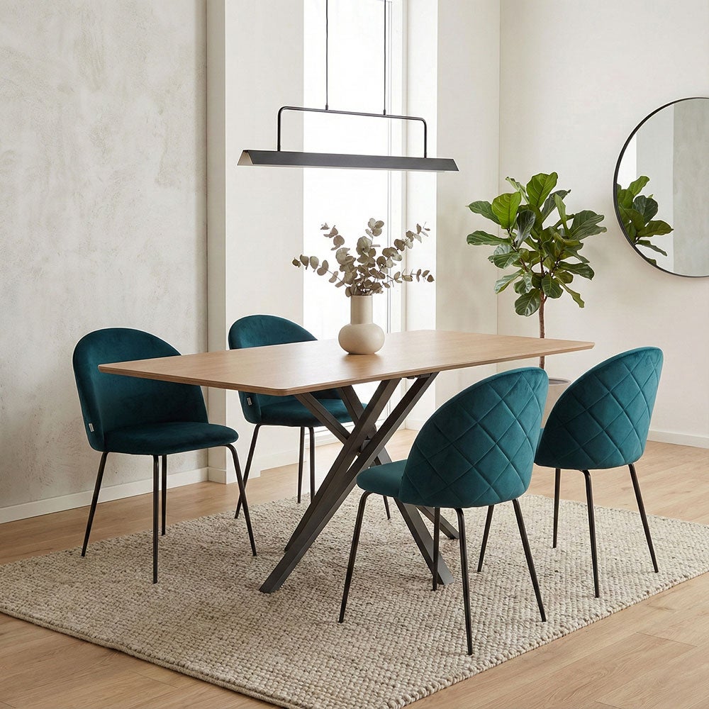 jiexi, Set di 2 sedie sala da pranzo classiche, foderate in pelle di