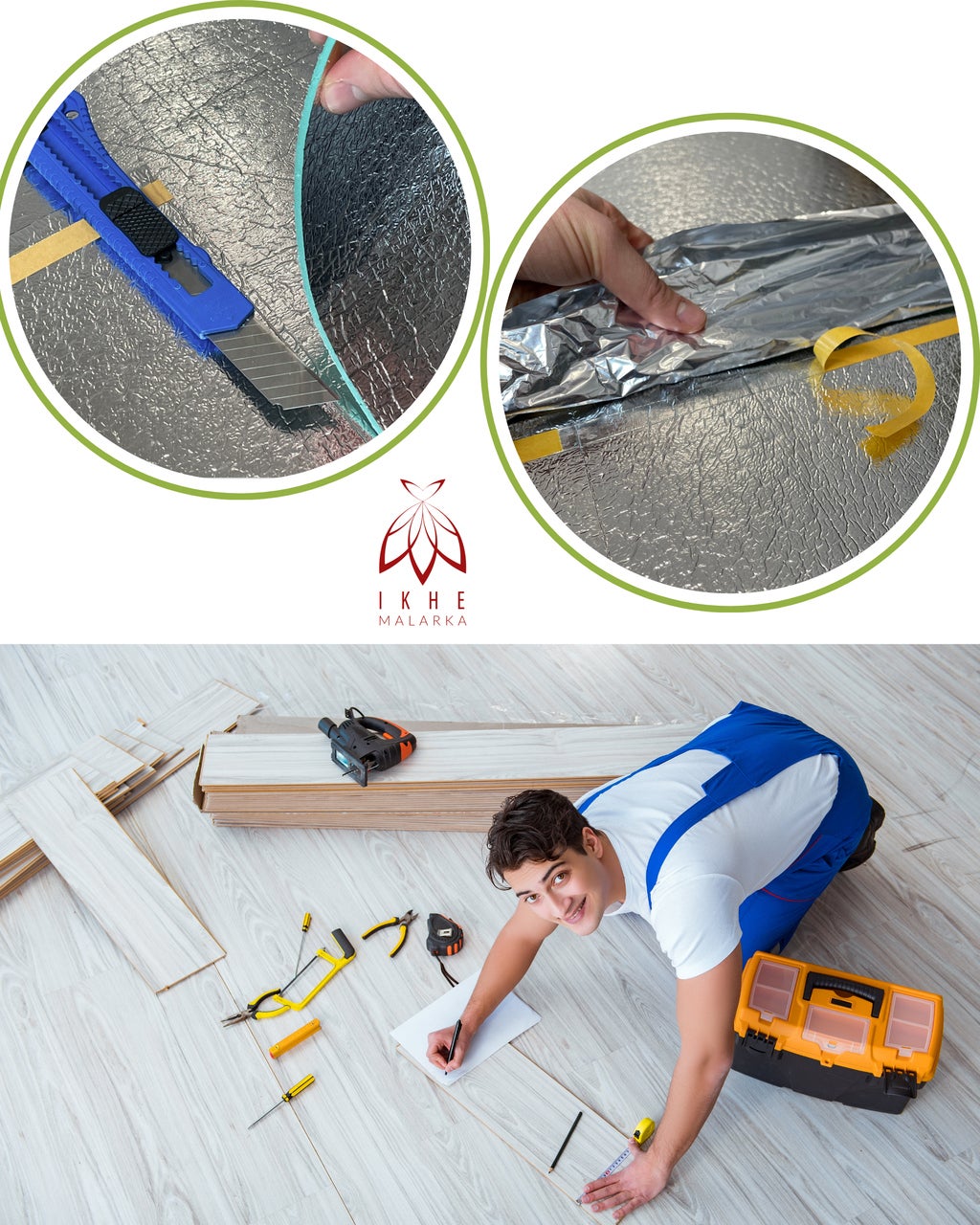 12 m², Sous-couche isolante pour plancher & de dalle XPS avec film PET – isolation phonique, thermique, aux bruits d'impact 3mm - 2