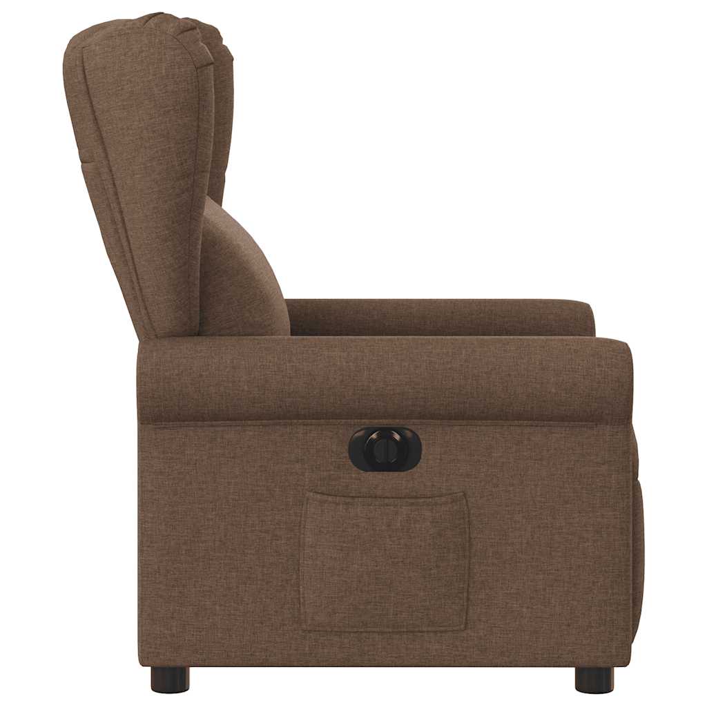 Fauteuil de télévision | Fauteuil inclinable électrique Marron Tissu CFW572894 - 5