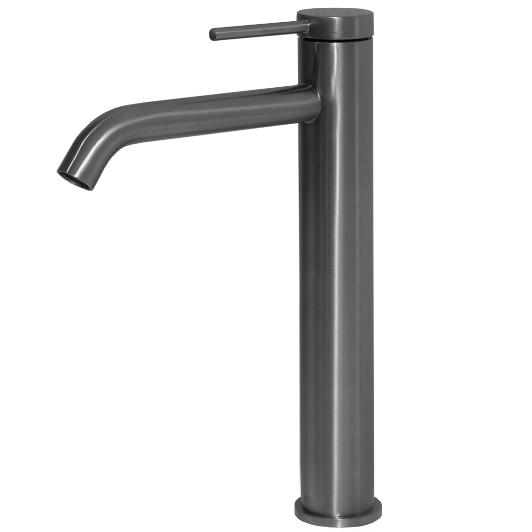 Lollipop bateria umywalkowa wysoki szary metaliczny