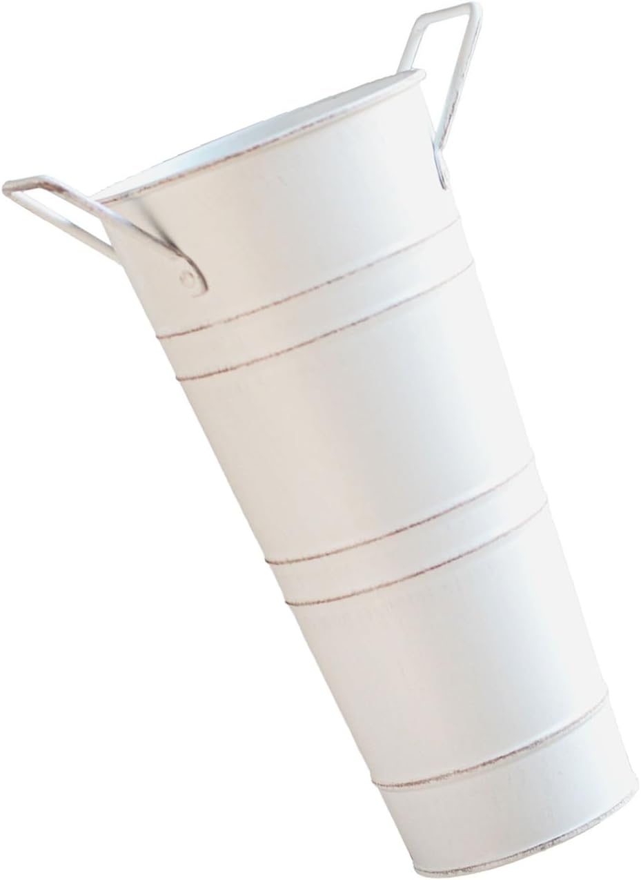 Porte-parapluie rétro en métal avec seau intégré, vase décoratif, support pour pot de fleurs, idéal pour la maison, le salon, vase décoratif - 5
