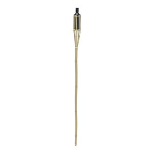 Relaxdays Lot De 8 Torches De Jardin En Bambou Naturel – Flambeaux Extérieur 50 Cm Avec Mèches Supplémentaires Pour Soirées Festives