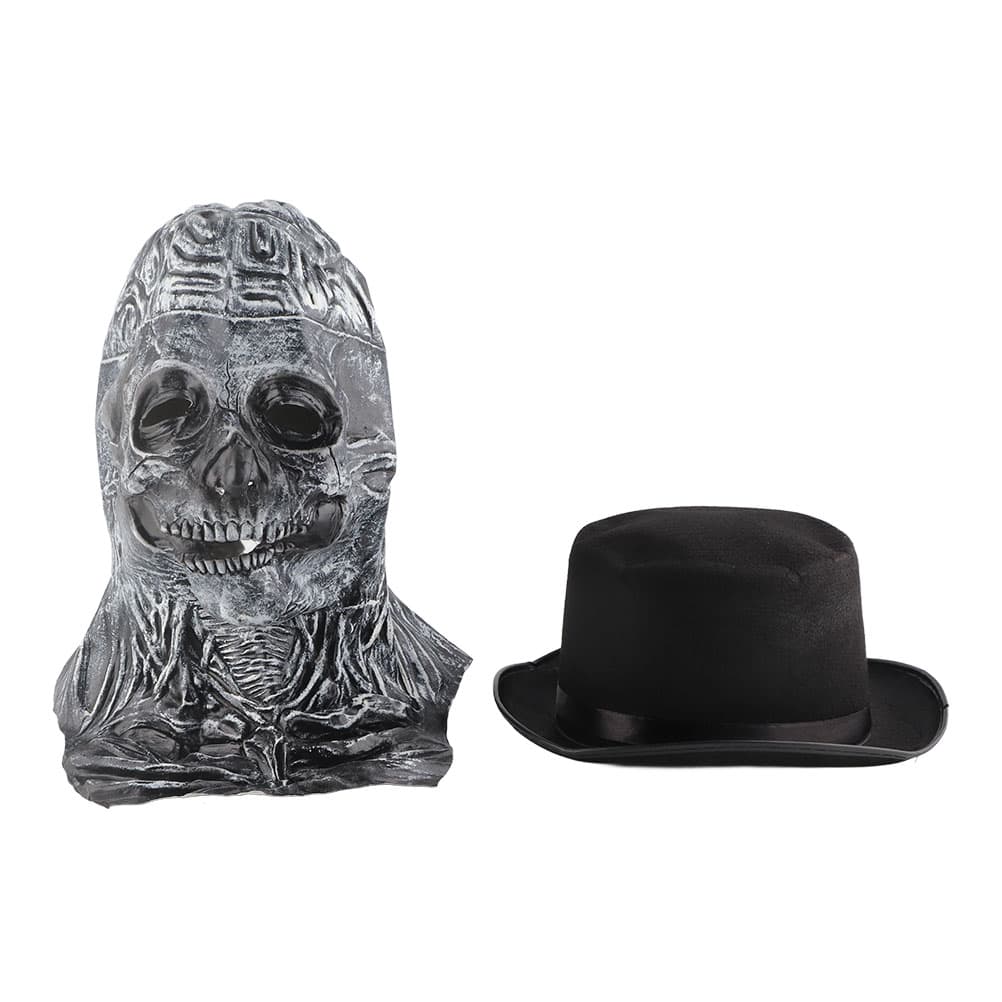 Masque De Crâne Halloween Avec Mâchoire Mobile – Latex Réaliste, Ajustable | Pour Cosplay, Fête, Carnaval - 3