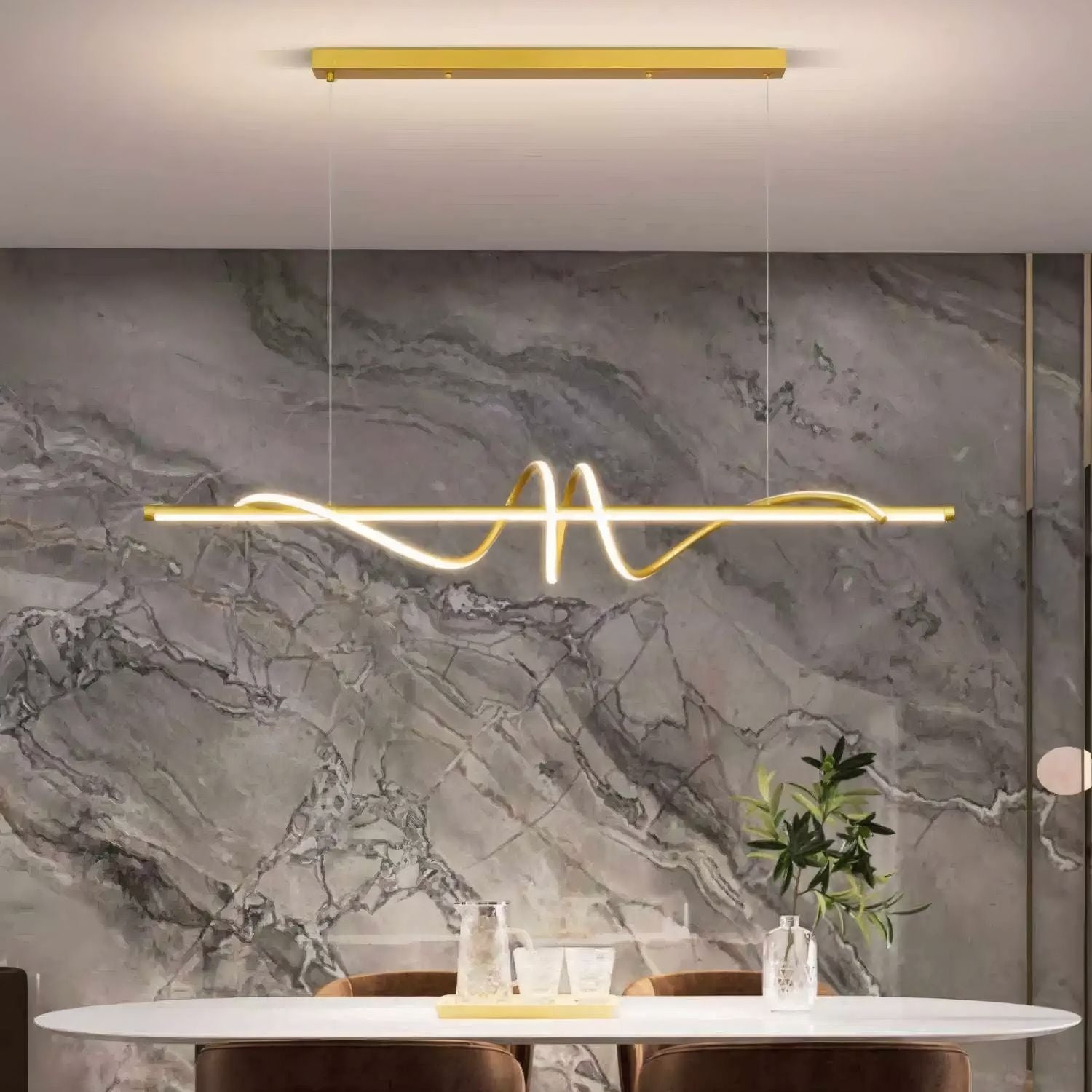 Lampa Sufitowa Wisząca Led Toolight Lhj024-Cp Złoty 120Cm - 3