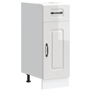 Meuble Sous-évier Cuisine Kalmar - Blanc 80x46x81.5cm - Bois Ingénierie - Rangement Optimisé
