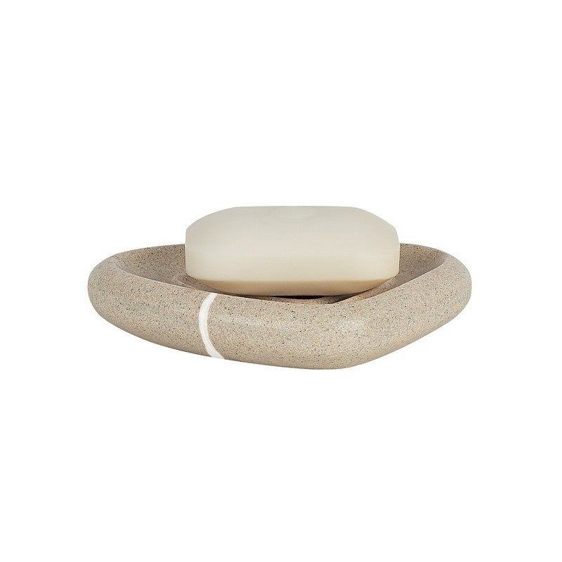 Spirella Bicchiere Portaspazzolini In Ceramica Beige Etna – Accessorio Bagno Elegante E Funzionale