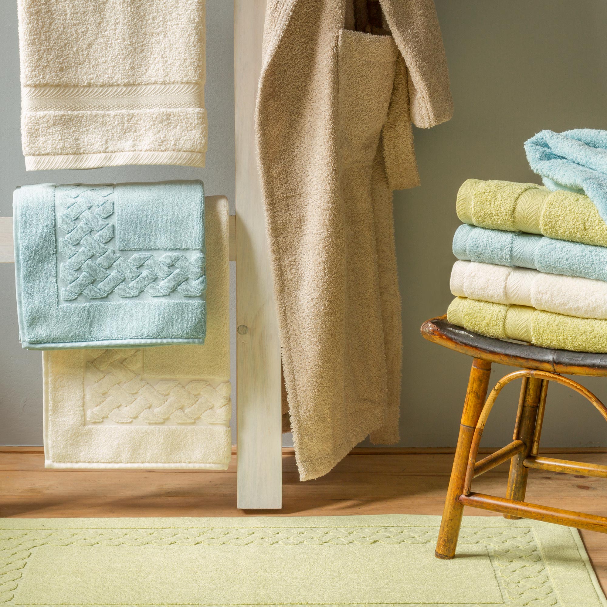 Parure de bain 7 pièces ROYAL CRESENT Bleu Céleste 650 g/m2 - 3