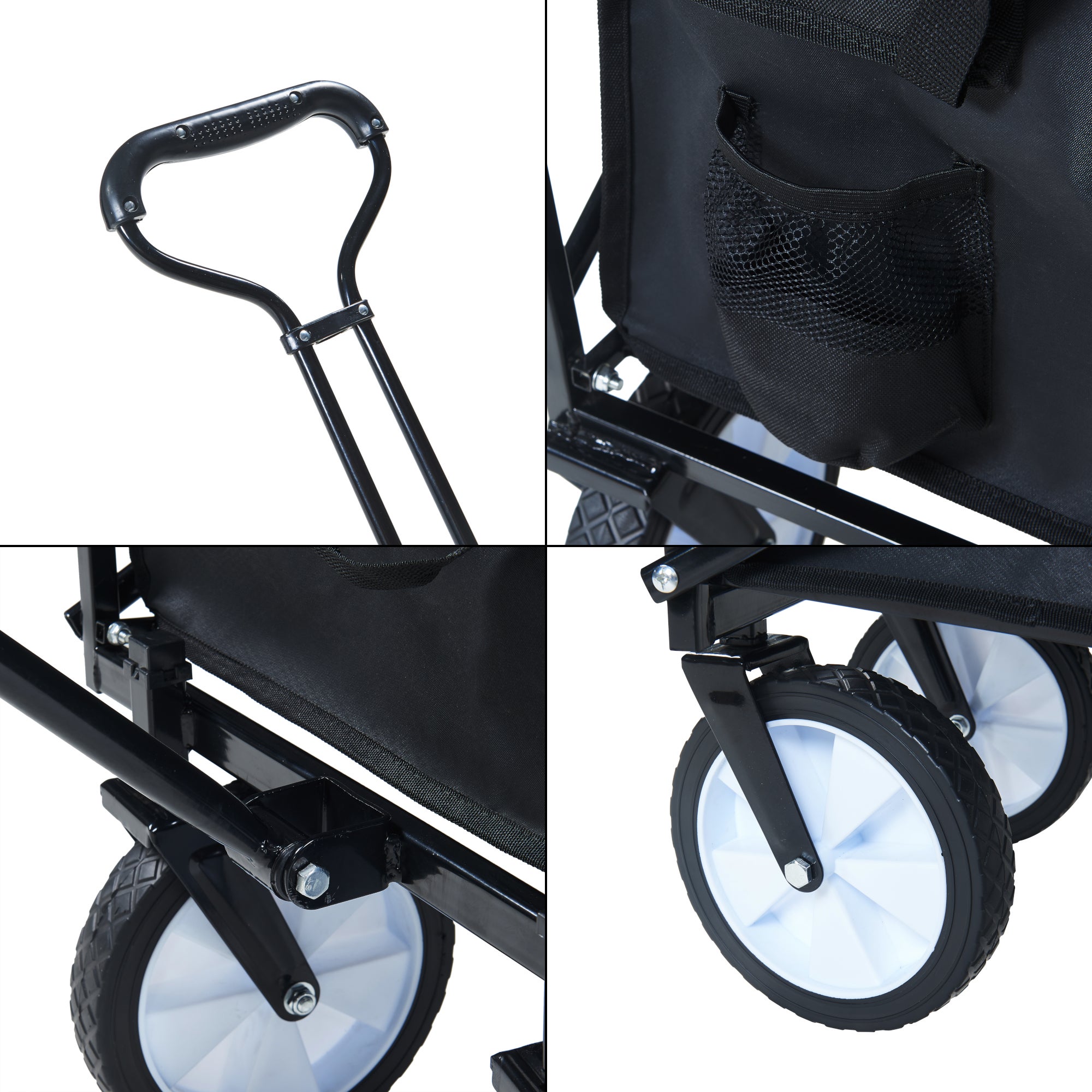 Chariot de jardin Stenlille pliable capacité de charge 80 kg noir pro.tec - 9