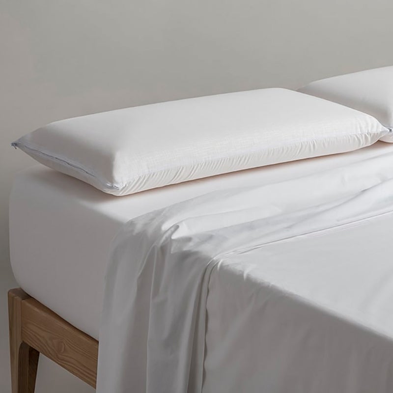 Oreiller Mémoire De Forme Belnou | Toucher Soie | Housse Satin Lavable | Fermeté Moyenne | Fabriqué En Espagne | Taille 90 Cm
