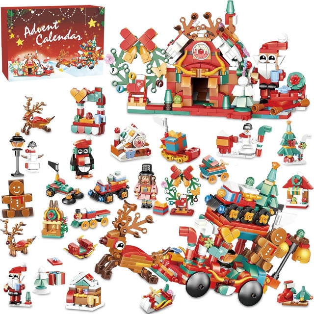 Calendrier De L'Avent En Bois – Traîneau Du Père Noël Artisanal Avec Tiroirs (Neuf, Fait Main 2024)