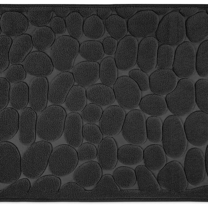 Mata łazienkowa z pianki memory, chłonna mata prysznicowa, antypoślizgowa, 40 x 60 cm, czarna