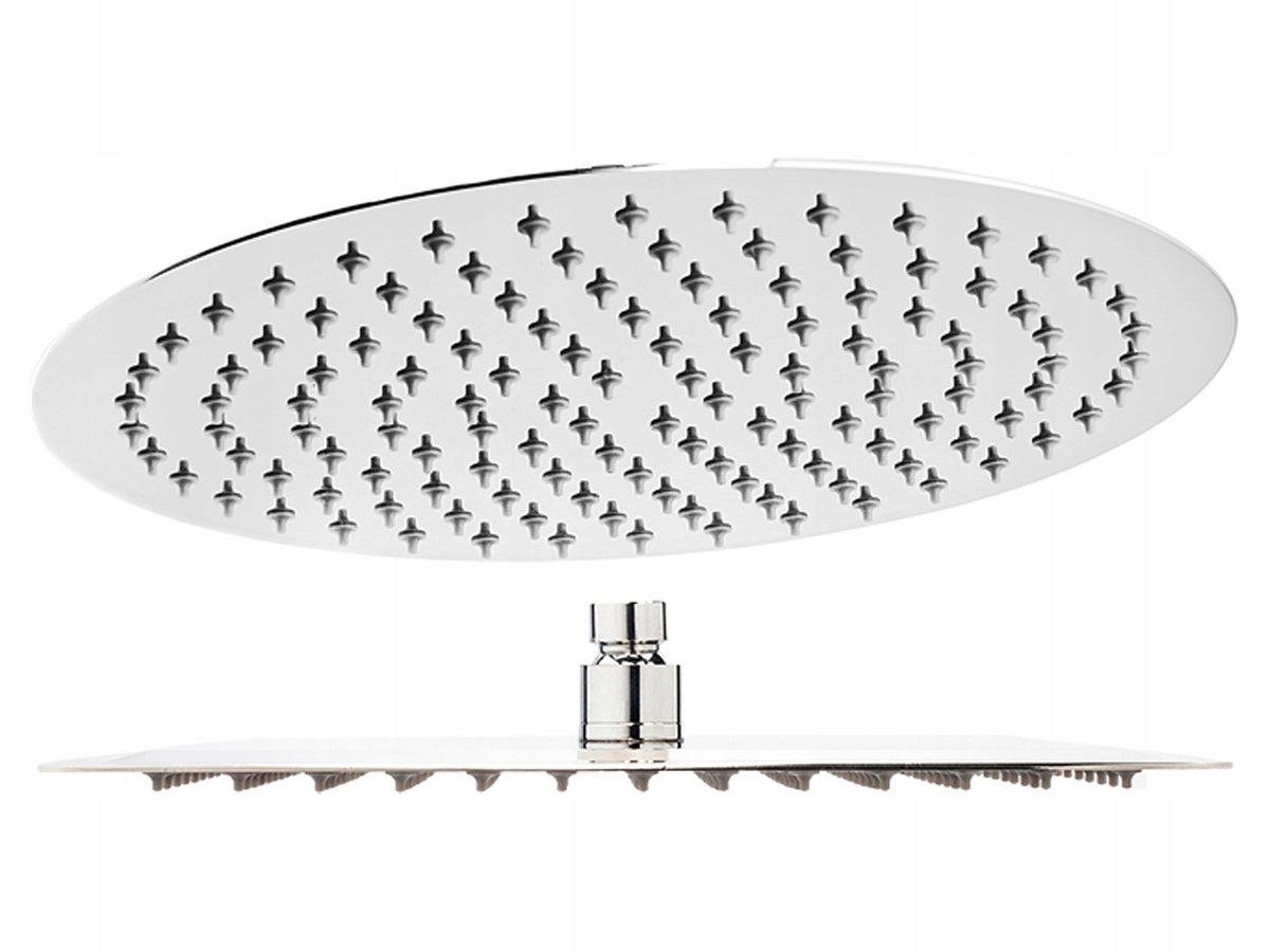 25CM METALOWA OKRĄGŁA OWALNA DESZCZOWNICA ULTRA SLIM CIENKA 2MM STALOWA 25x25 cm