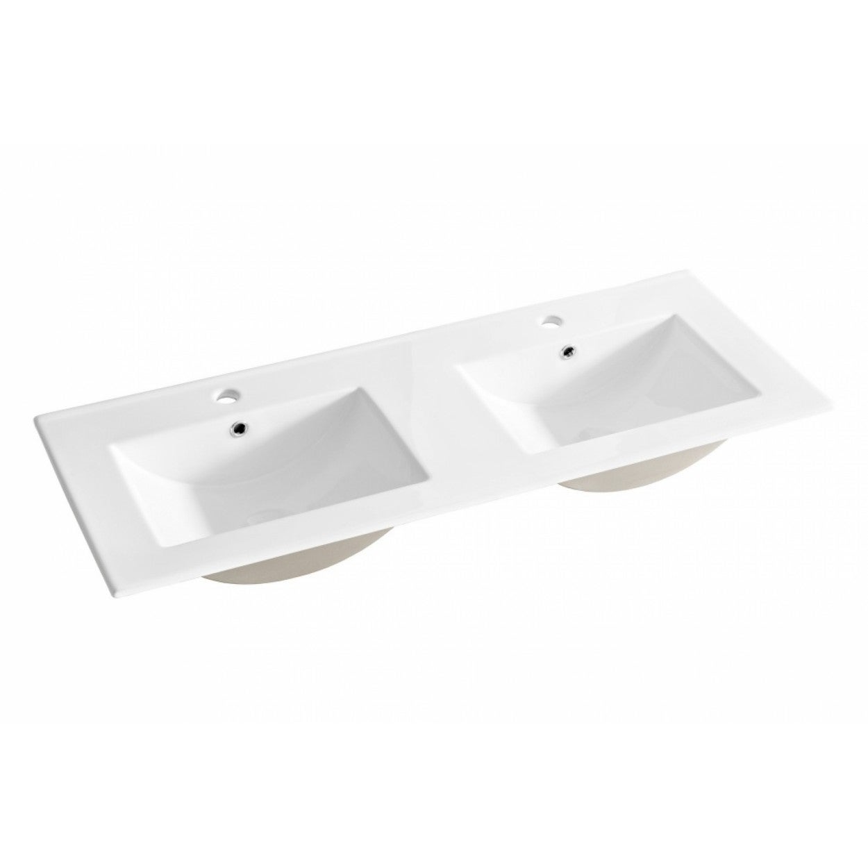 Meuble double vasque JUPITER 3.0 Blanc Brillant 120cm - Sans miroir - 2