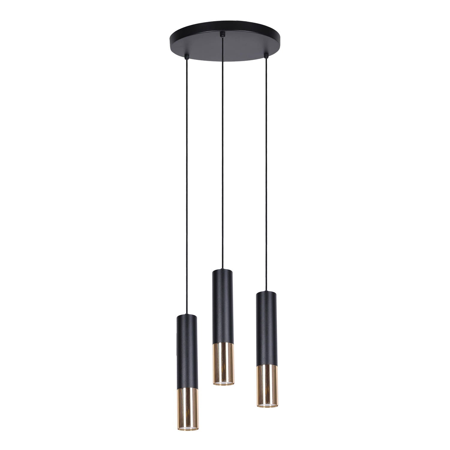 Lampa wisząca Astina czarno-złota 3xGU10x50W nowoczesna wym: 105 x 30 x 30 cm metal Kaja