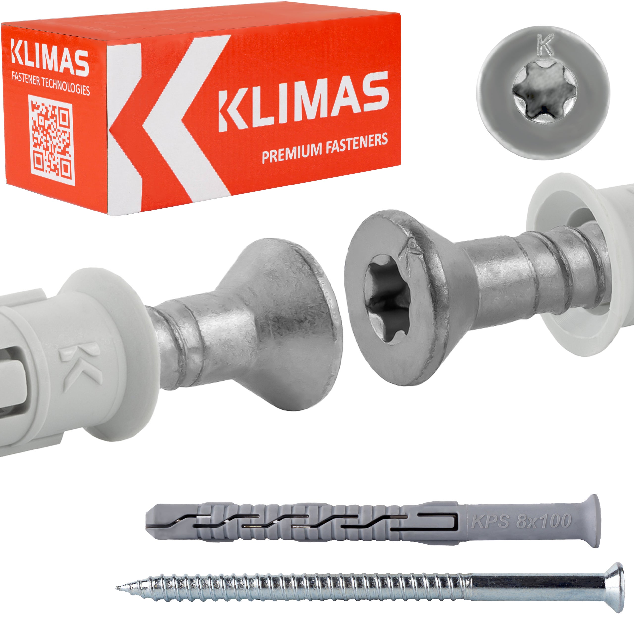 Kołki rozporowe ramowe Klimas S KPS-FAST 8x100 mm ocynkowane 50szt