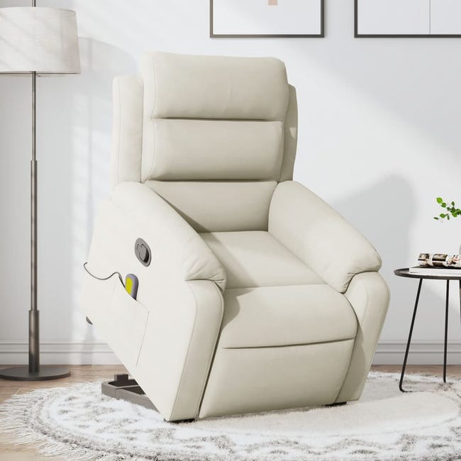 Chaise De Relaxation Tissu Gris Clair - Accoudoirs, Pieds En Bois D'hévéa, Dimensions 70x77x98 Cm