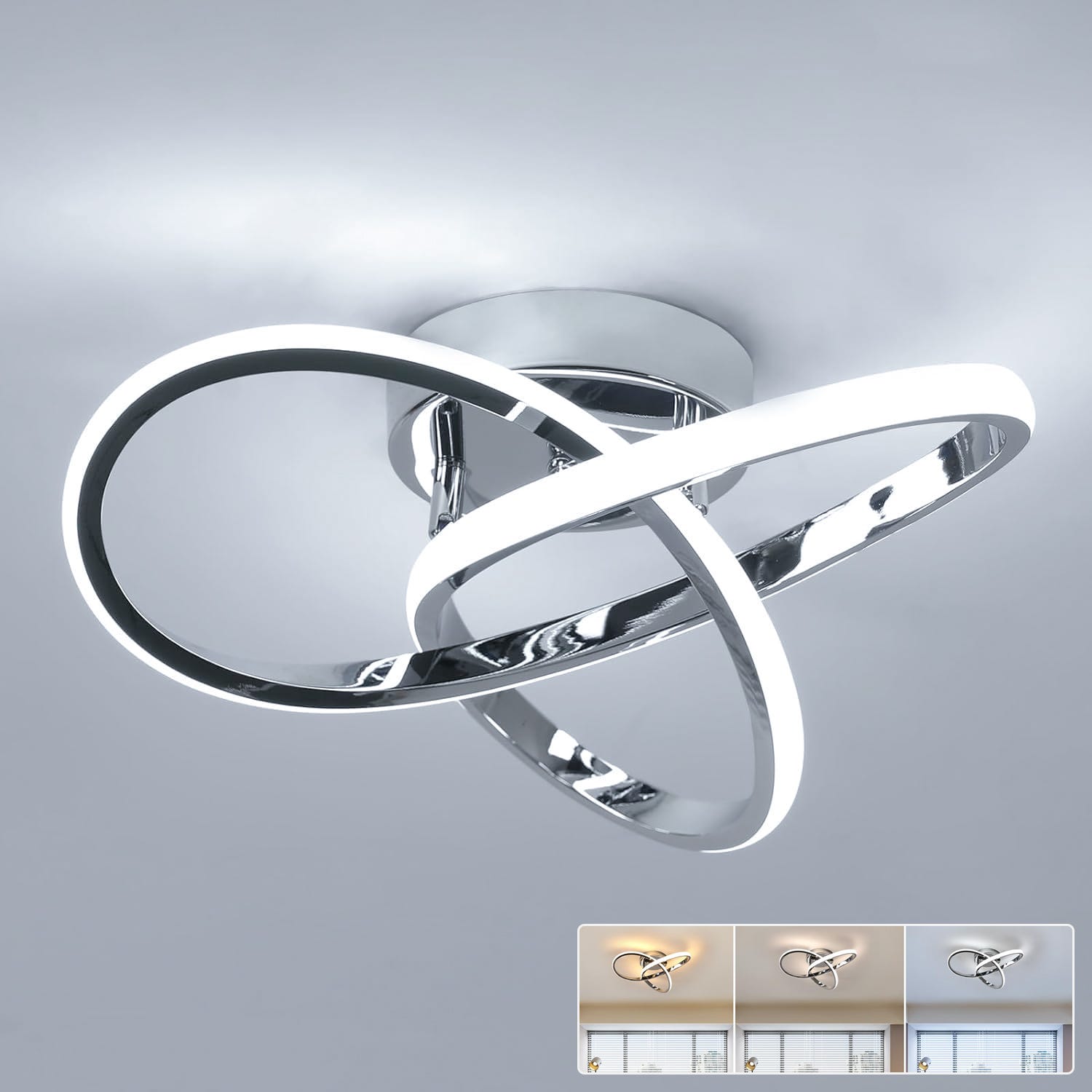 Plafonnier LED, Lustre LED basse consommation, Plafonnier moderne ...