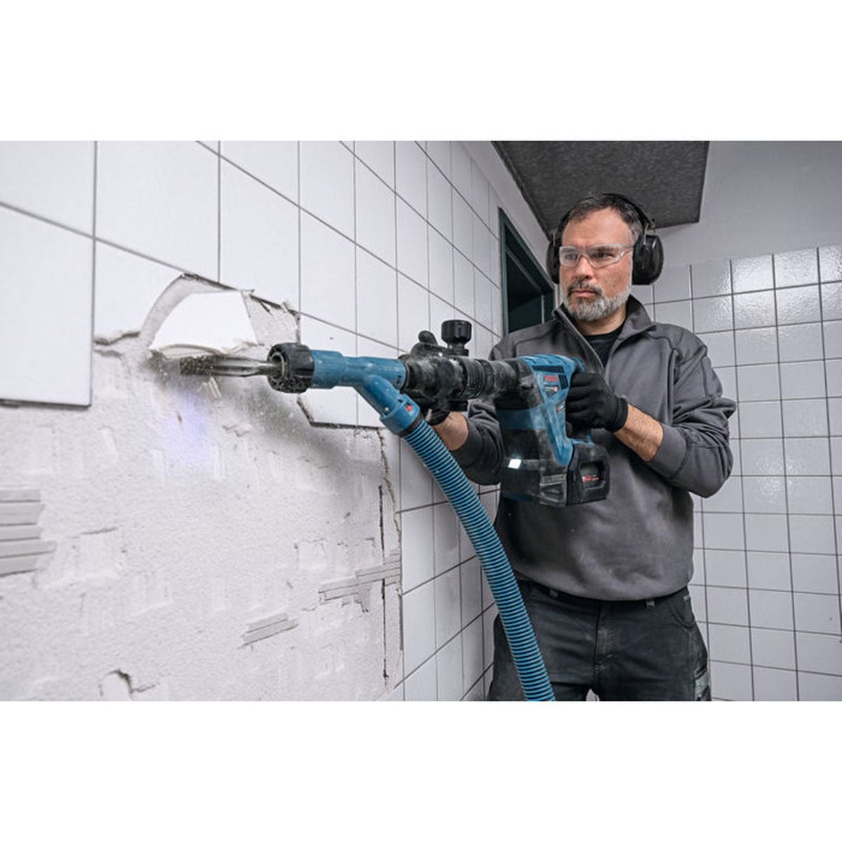 Akumulatorowa młotowiertarka Bosch GSH 18V-5 Solo z uchwytem SDS Max w walizce XL-BOXX - 0... - 8