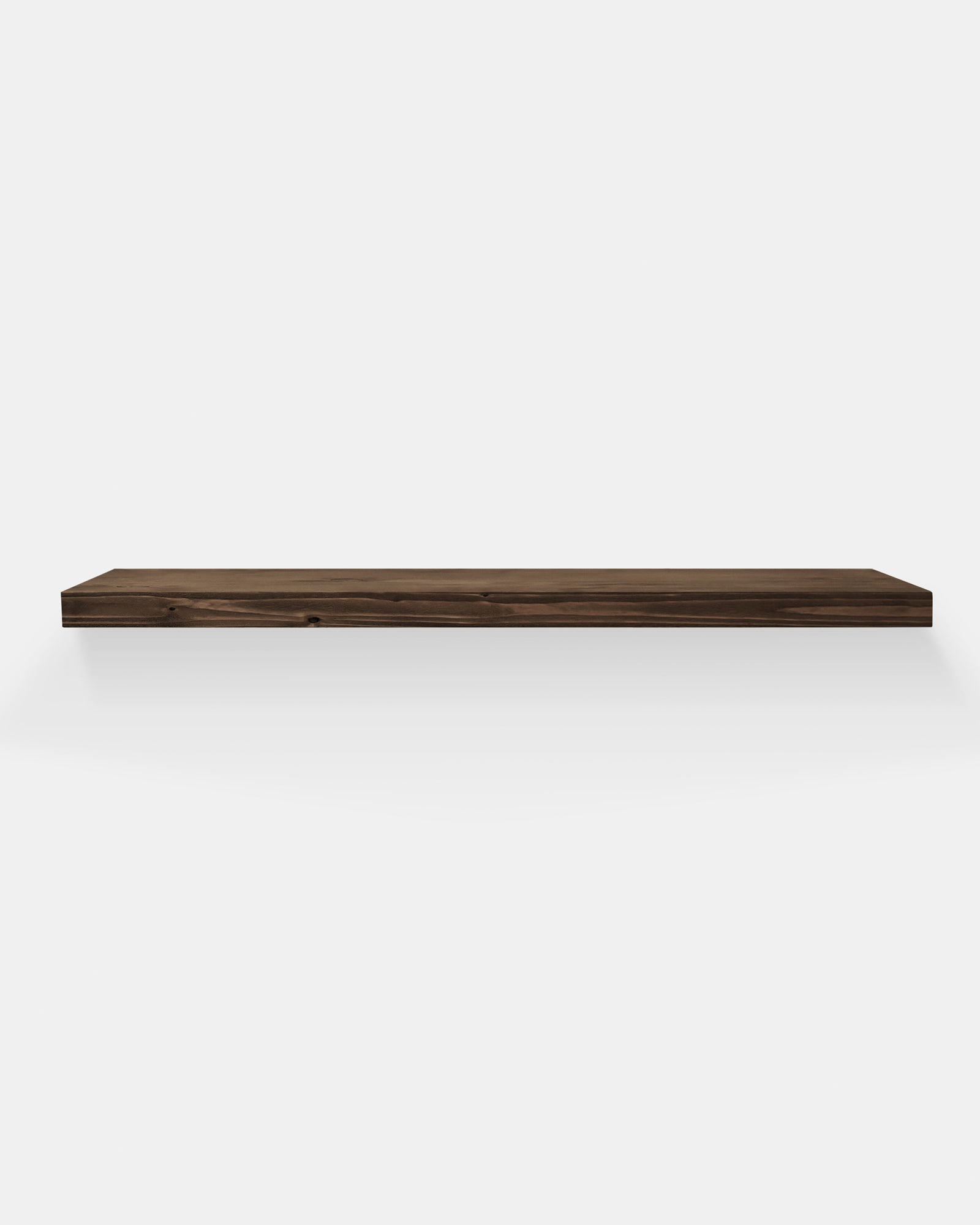 Pack 3 étagères 60x3,2x20cm flottantes en bois massif ton noyer DECOWOOD - Modèle MELVA - 3
