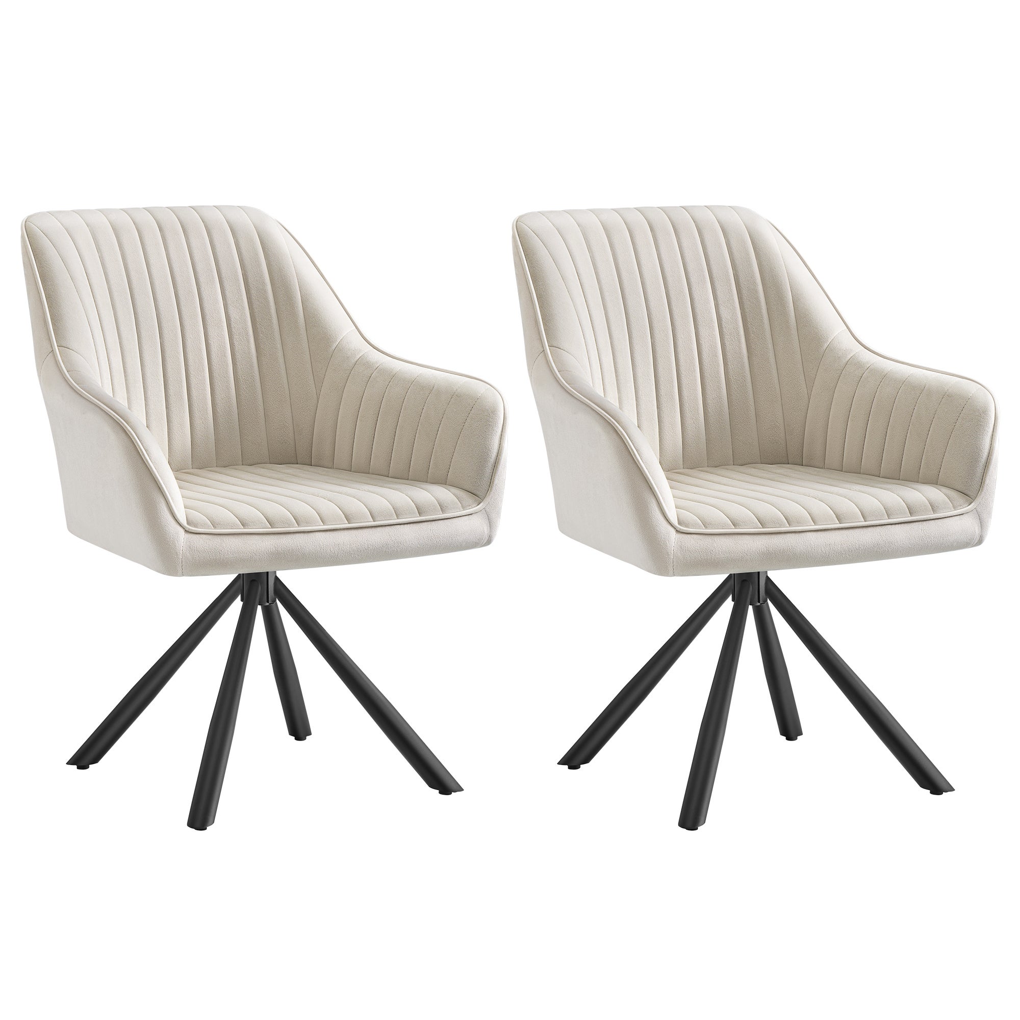 STOOLINK Lot De 2 Chaises Salle à Manger Velours Moderne – Dossier Découpé Élégant, Rembourrage Confort, Noir Chic Pour Cuisine & Salon