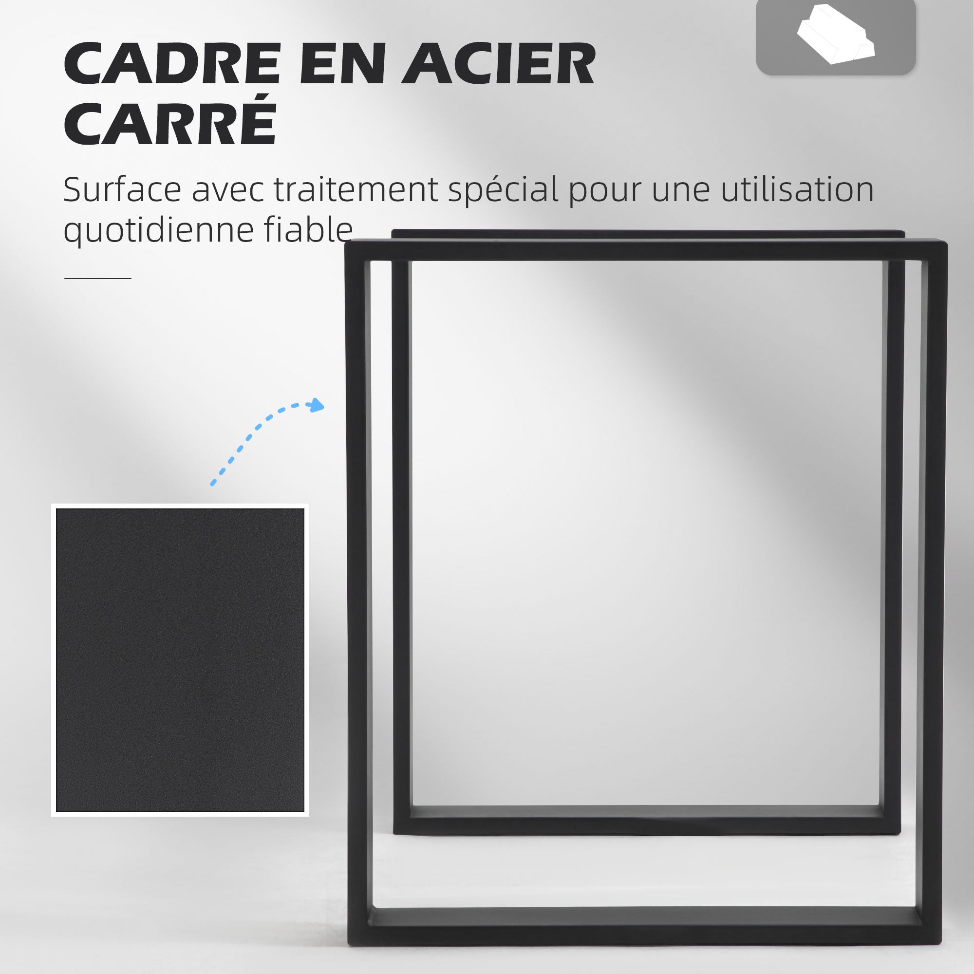 Pieds de table Acier HOMCOM - 6